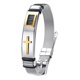 thumbnail image 1 of 12 mm de ancho de moda de acero inoxidable ajustable hombres cruz pulsera de oro, 1 of 5