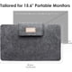 thumbnail image 3 of Funda Kado 15.6 pulgadas para monitor portátil gris, 3 of 3
