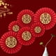 thumbnail image 3 of 6pcs/set Red Character Door Stickers - 3D Paper-cut Fan-shaped Double Happiness Decorations for Festive Weddings!, 3 of 5