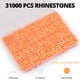 thumbnail image 3 of Strass Worthofbest 35,000 piezas naranja de respaldo plano, 3 of 7