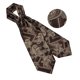 thumbnail image 4 of Corbata Ascot hombre con paño y colleras. Modelo Café Oscuro Flores, 4 of 6