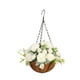thumbnail image 3 of Cesta Colgante Flores Artificiales Blanco, 3 of 3
