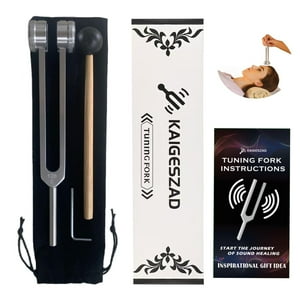 Kaigeszad - Set De Diapasones De 128 Hz Con Martillo Réflex Para Curar El Chakra