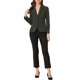 thumbnail image 2 of INSPIRE CHIC Chaqueta de Trabajo para Mujer con Solapa, Manga Larga, Traje de Chaqueta, Verde Militar M, 2 of 6