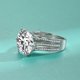 thumbnail image 3 of 10CT Moissanite Engagement Rings para Mujer Anillo de Promesa de Aniversario de Plata Esterlina Corte Redondo Color D VVS1 Anillos de Moissanita Anillos de Diamante con Certificado, 3 of 8