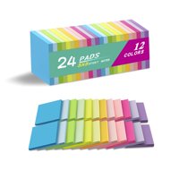 Sticky Notes Vanpad 3 X 3 Pulgadas, 42 Hojas, 12 Colores (24 Blocs)