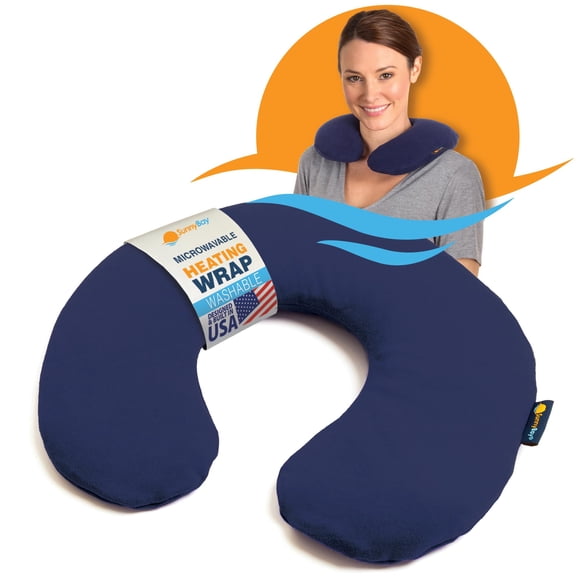 Almohada cervical SunnyBay para microondas, 1,1 kg, color azul marino