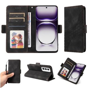 Carcasa Foxdock Oppo Reno 12 5G De Cuero Pu, Diseño Acolchado Clásico, Protección Contra Caídas Y Rayones