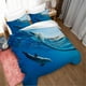 thumbnail image 3 of 3D Blue Sea Animal Dolphin Funda nórdica Juego de cama Funda nórdica Fundas de almohada, 3 of 3