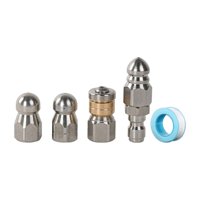 Magideal - Boquilla De Chorro De Alcantarillado De 4 Piezas, Arandela A Presión De Acoplamiento Rápido, Boquilla De Alcantarillado, Dragado De Tuberías, Herramie