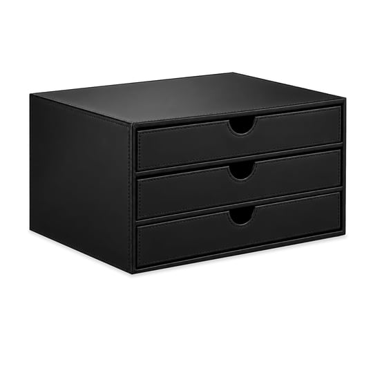 Organizador De Documentos Unionbasic De 3 Cajones Negro