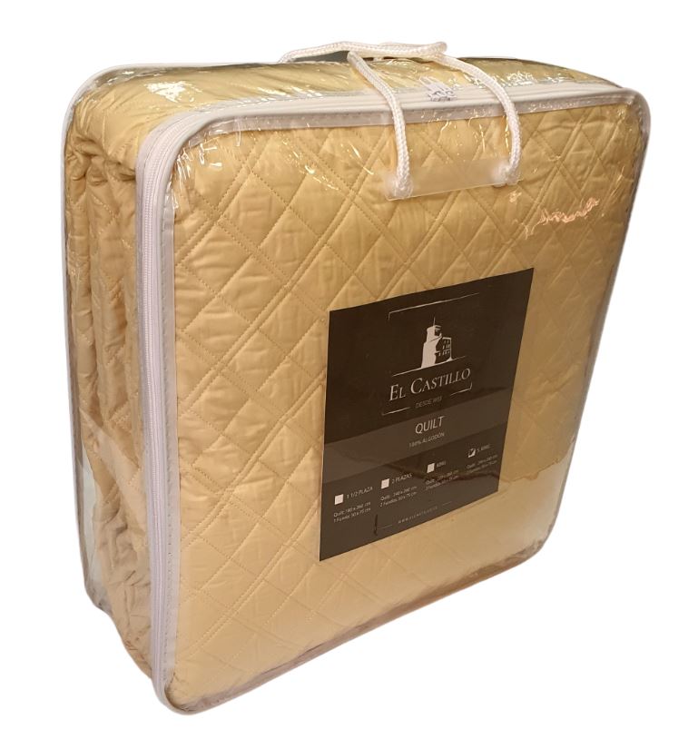 El Castillo - Quilt 100% Algodón Beige Super King