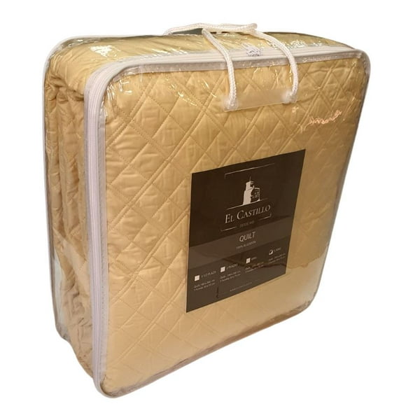 Quilt 100% Algodón Beige Super King
