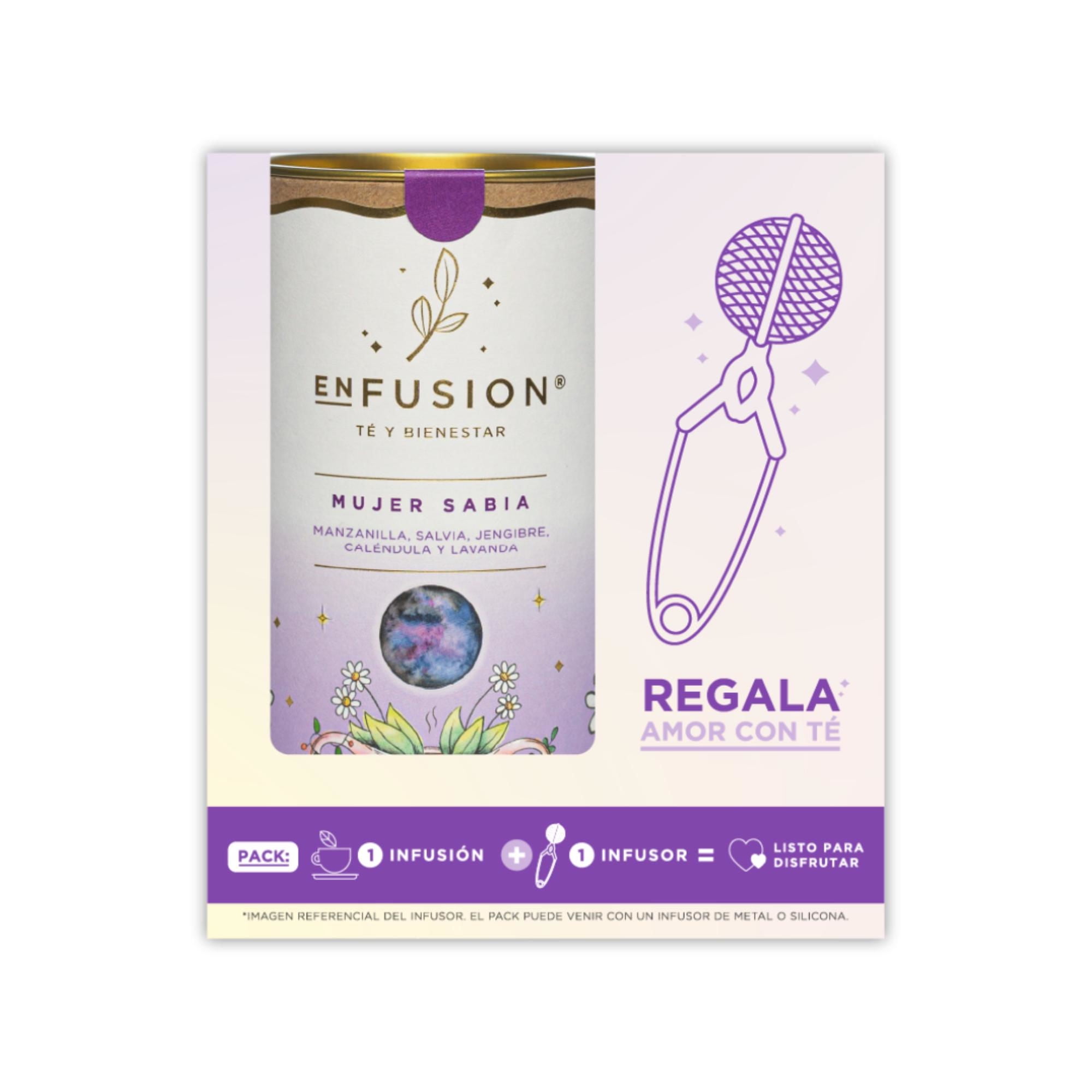 Té Mujer Sabia + 1 Infusor Pack Caja 80 g Enfusion
