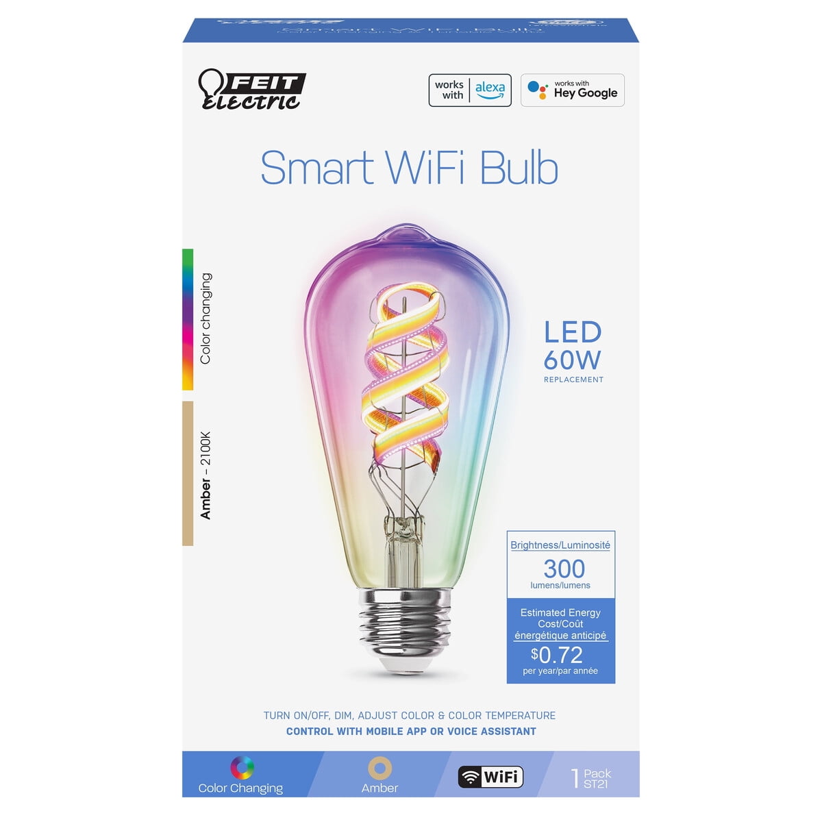Ampolleta Led Feit Electric 6w E26 Wifi Multicolor