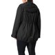 thumbnail image 3 of Chaqueta Anorak con Capucha para Mujer de Talla Grande Agnes Orinda, Abrigo Cortavientos con Cintura de Cordón, Cremallera y Botones a Presión, con Bolsillos, L Negro, 3 of 6