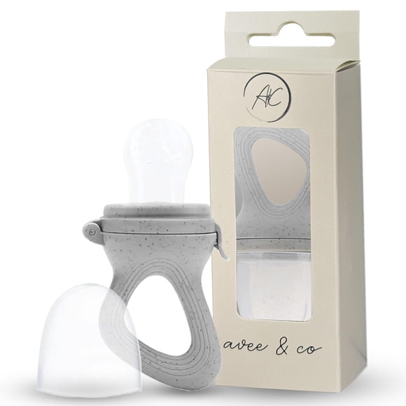 Alimentador de dentición de silicona Avee & Co para bebé, gris