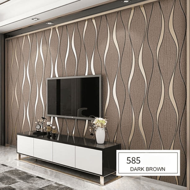1 Roll Modern 3D Wallpaper Water Ripple Nonwoven Wallpaper Home Decor TV Background Wallpaper Wall Sticker Living Room Home Decor