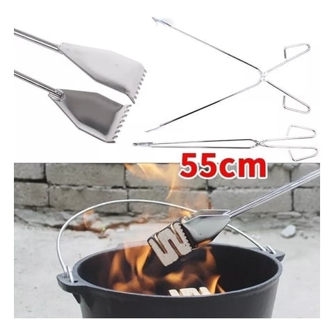 Genérico - Pinzas Tenazas De Acero Asado Carbón Pan Carnes Repostería