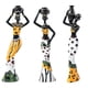 thumbnail image 4 of 3x Figura Africana Escultura Tribal Dama Estatuilla Estatua Coleccionables Amarillo, 4 of 5