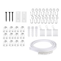 Bothyi - Juego De Rieles De Cortina Curvos, Ganchos De Rodillos Para Balcón, Dormitorio, Cortinas De Rv, 200Cm