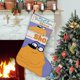 thumbnail image 1 of ¡Fetch! con Ruff Ruffman Tema: Calcetines de Navidad, fino lino blanco para colgar en escaleras y chimenea, decoración navideña para el hogar, regalo de Navidad.54cm×38cm, 1 of 5