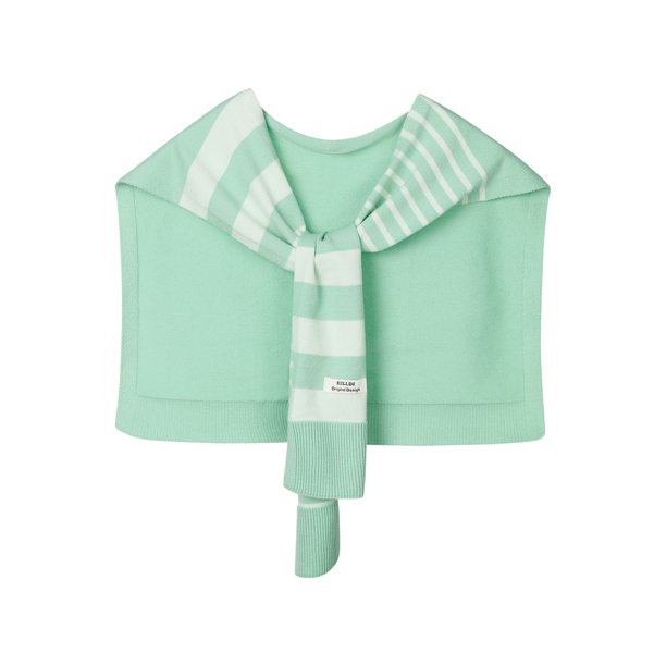 INSPIRE CHIC Suéter de Rayas para Mujer, Chal Envolvente Tejido Anudado Multicolor, Bufanda de Moda Casual para Viaje Oficina Talla Única Cian