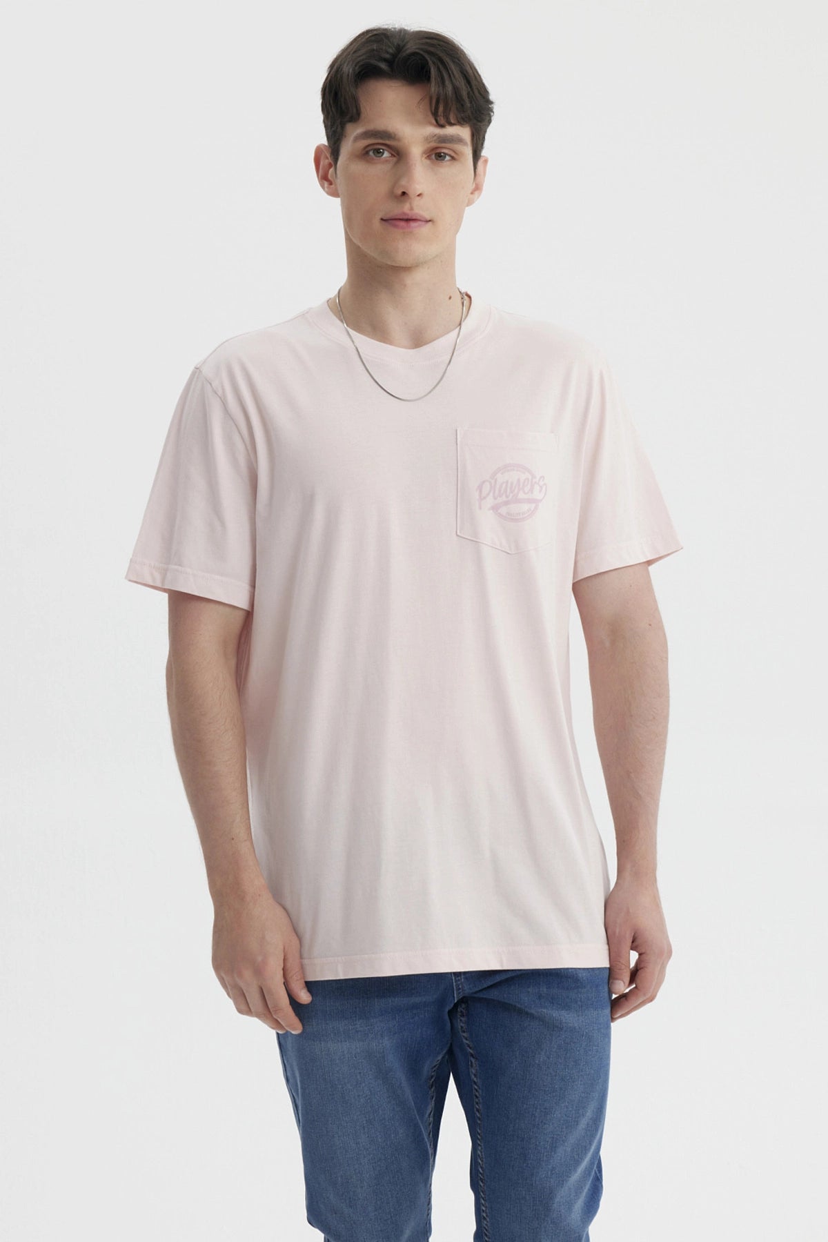 Fashionspark - Polera Hombre Con Bolsillo Print Rosado