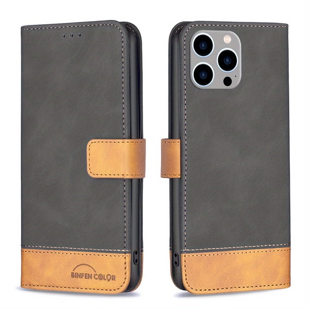 Premium Leather Phone Case With Magnetic Buckle & Card Slot Stand For iPhone 14 Pro Max, 14 Plus, 13 Pro Max, 11 Pro Max, 12 Pro Max, 7, 8, SE 2020, 2022