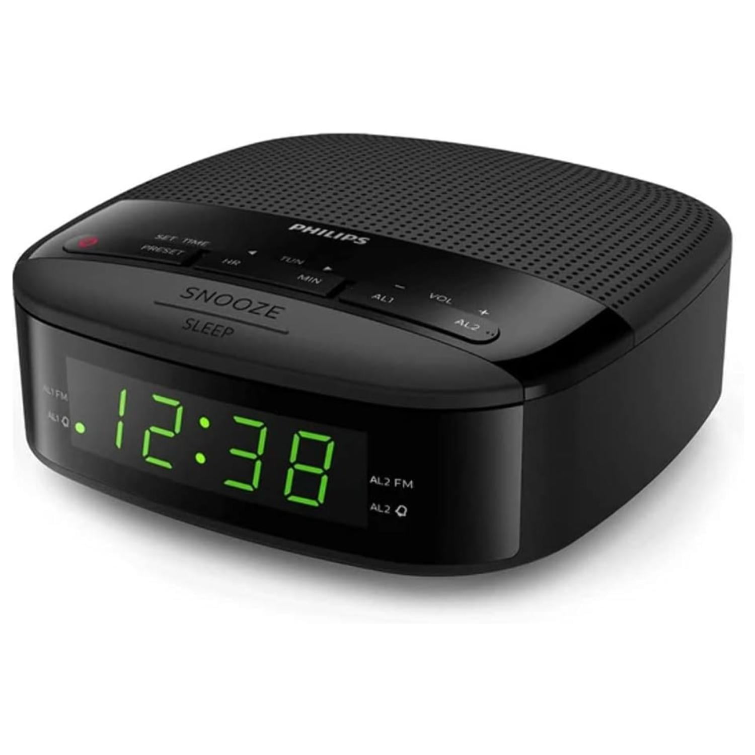 Philips - Radio Reloj Despertador Bluetooth Fm Negro Tar3205