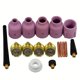 thumbnail image 1 of Kit de cuerpo y collet de lente de gas TIG RIVERWELD - 17 piezas, 1 of 8