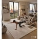 thumbnail image 2 of Alfombra jacquard 160x200 beige relive modelo harver moderna elagante decorativa 2541, 2 of 3