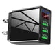 thumbnail image 5 of Multidispositivo 3 USB 3 Puertos 5V 3.1A Cargador De Pared De Escritorio Rápido Carga Negro, 5 of 5