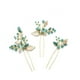 thumbnail image 1 of Accesorios Para El Cabello Exquisitos, Horquillas Para Bodas, Diseños Retro, Oro, Esmeralda, Cristal Verde Con Diamantes Artificiales, Accesorios Para El Cabello De Mujeres Y Niñas, 1 of 5