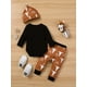 thumbnail image 3 of Baby Boys Girls Bodysuit & Pants & Hat With Cartoon Graphic Baby Clothes Baby Layette Sets, 3 of 5