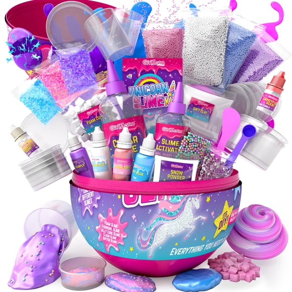 Slime Kit GirlZone Unicorn Egg Sparkly Surprise para niños