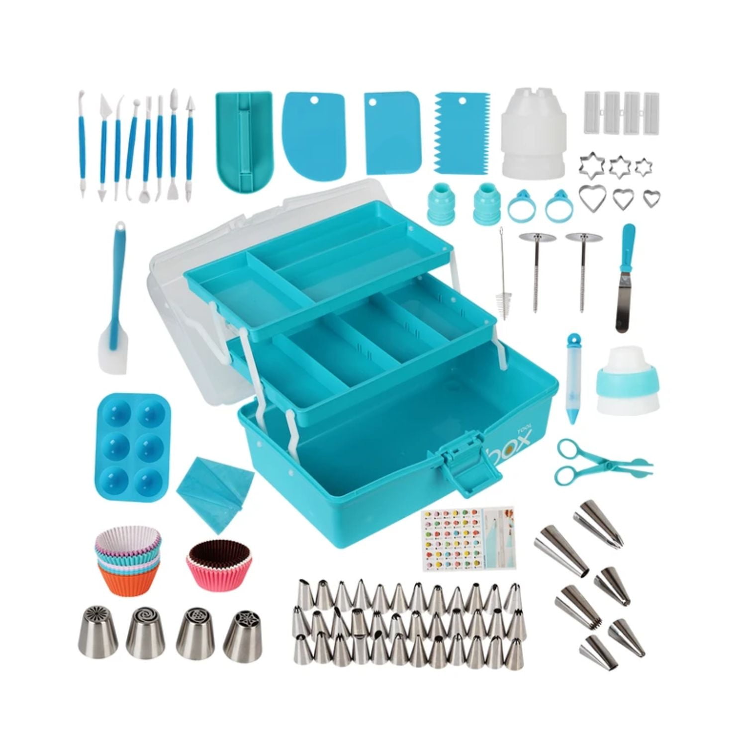 Importclick - Kit Maleta Decoración Repostería 236 Pcs Herramientas 3 Niveles