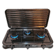thumbnail image 3 of Cocina A Gas Encimera 3 Platos Negro Con Tapa PORTATIL Negro, 3 of 3