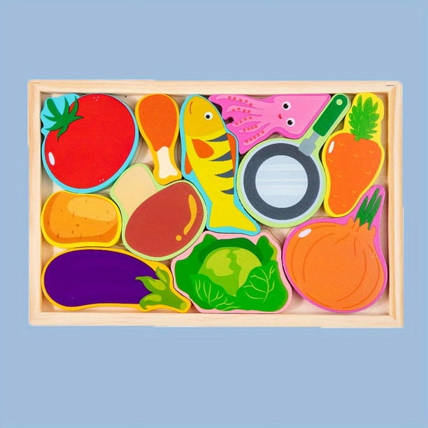 Children's Animal Fruit Creative Theme Three-dimensional Puzzle Building Blocks Kindergarten Children's Intelligence Early Education Toy Puzzle