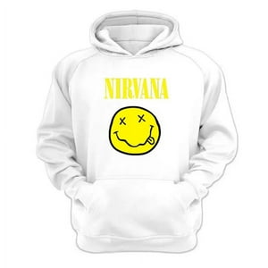 Genérico - Polerón Canguro Nirvana Blanco Talla L Unisex