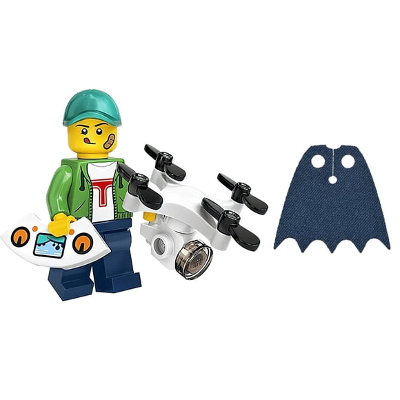 LEGO Minifigures Series 20 Drone Boy con capa azul de 5 cm de altura