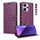 thumbnail image 1 of Premium Wallet Case for Xiaomi Redmi Note 13 Pro Plus with Card Slots & Kickstand, Flip Cover Purple, 1 of 6