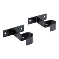 Metalhsa - Pack 2 Unidades Soporte Simple Muro De Metal Negro 19 Mm