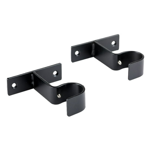 Pack 2 Unidades Soporte Simple Muro De Metal Negro 19 Mm