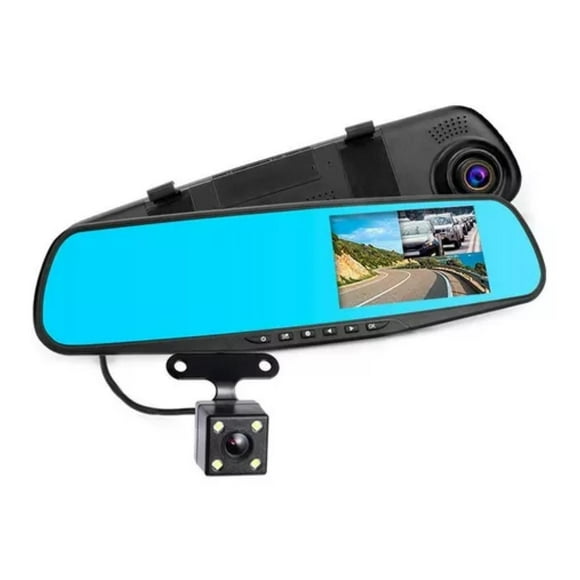 Espejo Retrovisor Con Camara Frontal Y Trasera HD Cableado