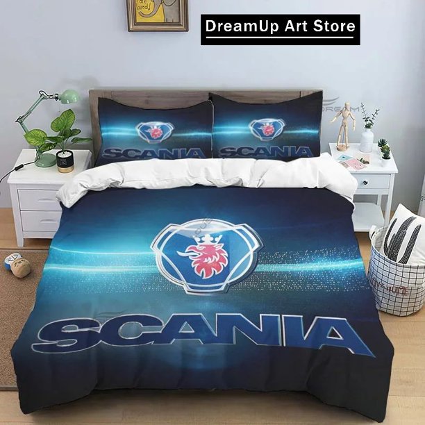 Fashion Eagle Head Truck S-Scania Bedding Set Boys Girls Duvet Cover Pillowcase Bed Adult Bedroom