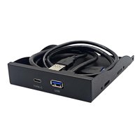 Magideal - Panel Frontal De 3,2 "", Accesorios De Ordenador, Conector De 19 Pines, 2 Puertos, Windows 7/8/10/2003, Práctico Concentrador Usb Portátil, Bahía De Di