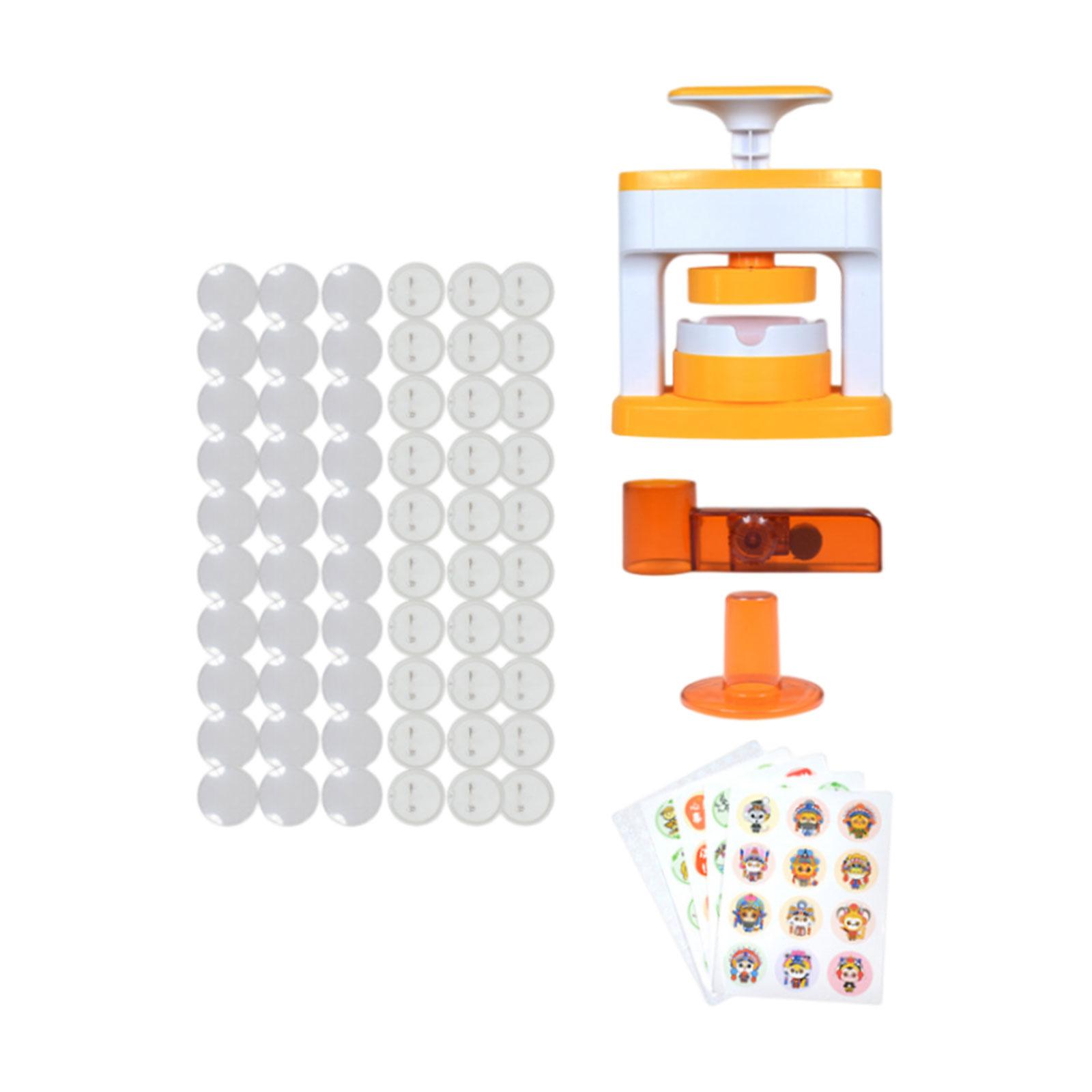 Magideal - Diy Pin Insignia Botón Fabricante De Botones Decoración De La Máquina Accesorios Simples Usando Broche Make Pinking Insignia De La Máquina Molde Para Con 30 Juegos