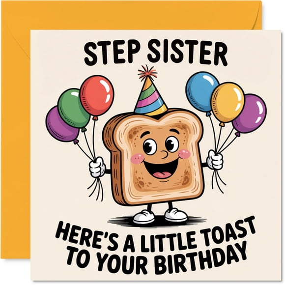 Tarjeta de felicitación Stuff4 Step Sister Birthday A Little Toast