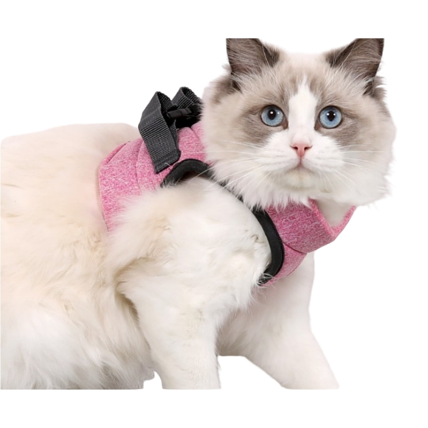 Genérico - Arnés Y Correa Gato Ultra Ligero Antiescape Rosa L